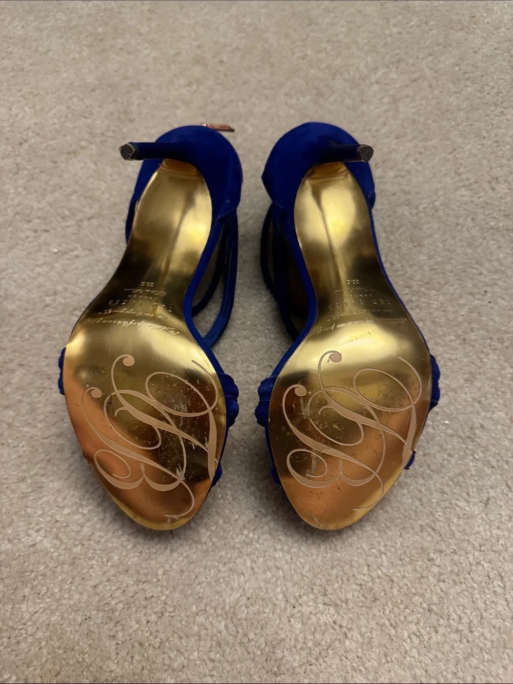 Ted Baker Cobalt Blue Strappy High Heel Sandals